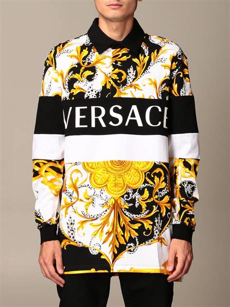 versace long sleeve polo